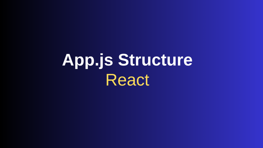 app.js structure