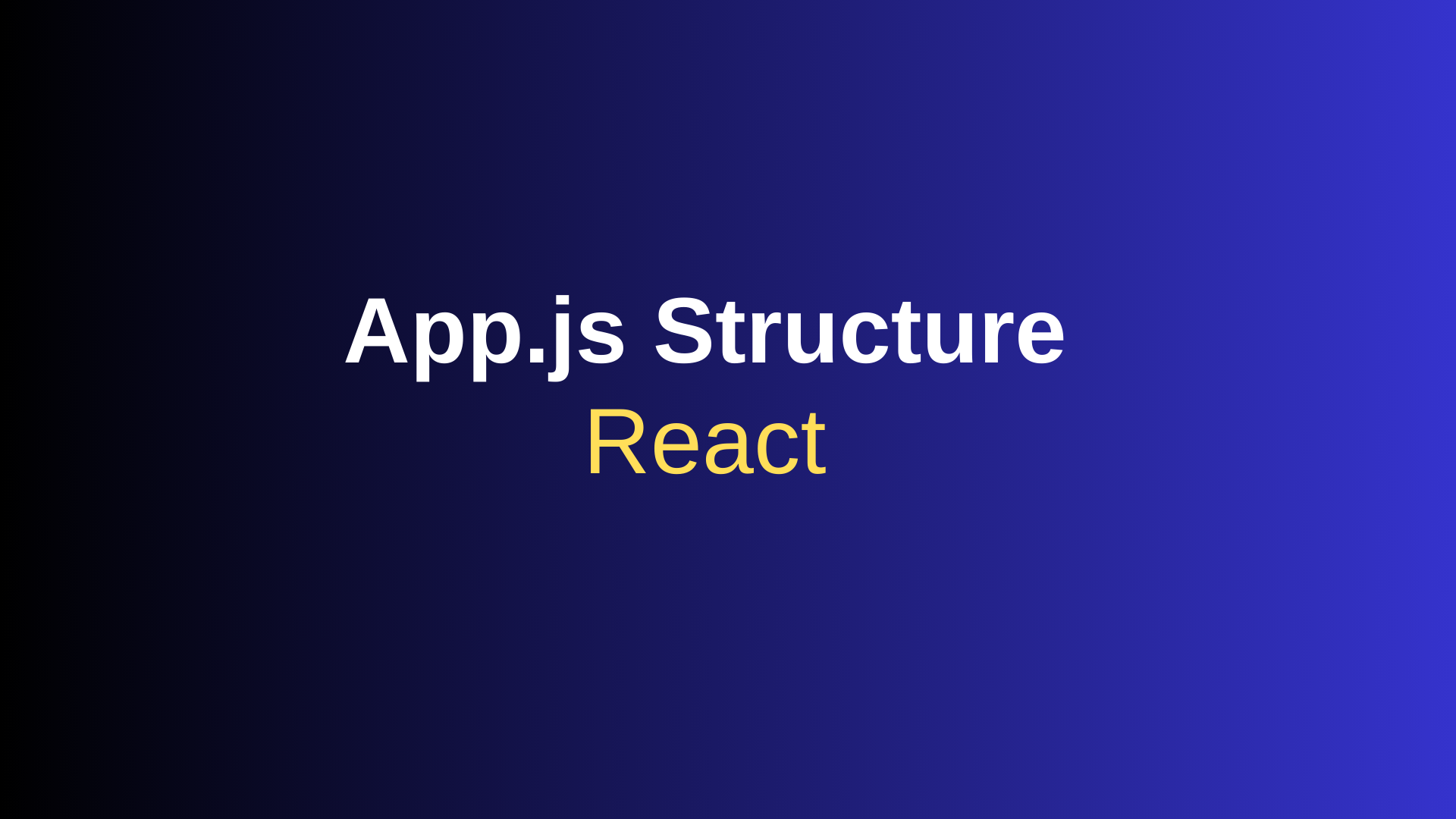 app.js structure